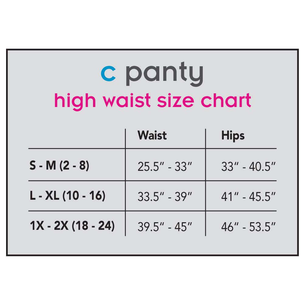 UpSpring C-Panty C-Section Hi Waist Underwear with Silicone for Recovery  BLK S/M - RD Content