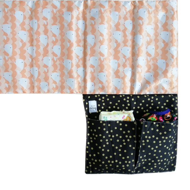 black and gold nappy bag