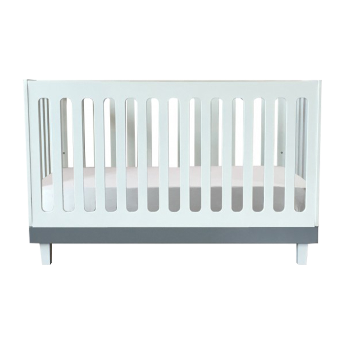 Cuddlebug Madison 3 in 1 Convertible Crib White Gray Babymama