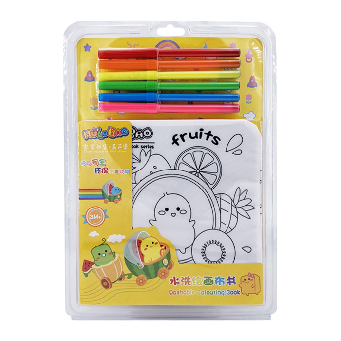 Hulubao Washable Coloring Book Fruits Babymama