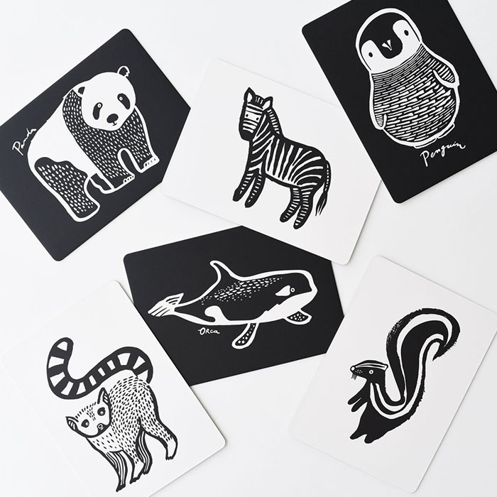 Wee Gallery Art Cards For Baby - Black & White Collection - Babymama