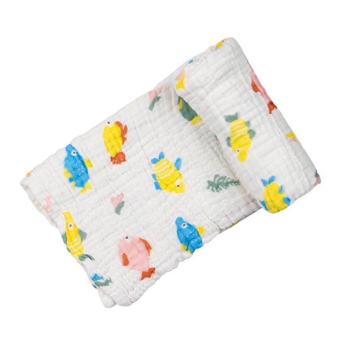 Swaddies PH Multi-purpose Muslin Cloth - Fish - Babymama