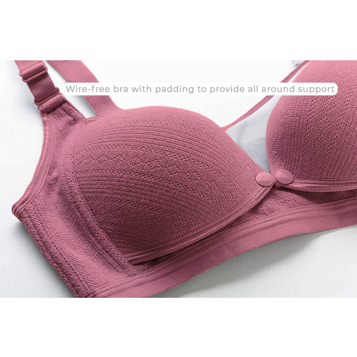 Bub & Weave Anti-Sag Maternity and Nursing Bra - Wine - Babymama